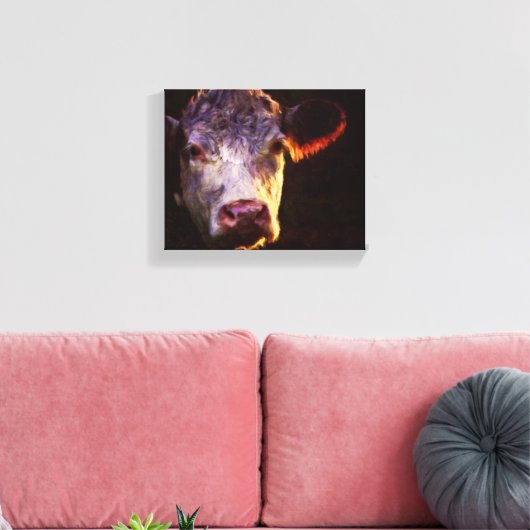 Hereford Koe Canvas Kunst (Insitu (Woonkamer))