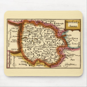 Herefordshire County England Oude antiquarische ka Muismat