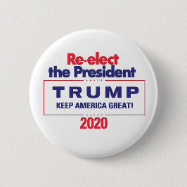 Herelecteer het President TRUMP 2020 Ronde Button 5,7 Cm