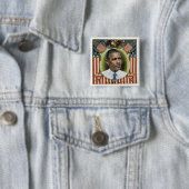 Herelecteer Obama Vierkante Button 5,1 Cm (In situ)