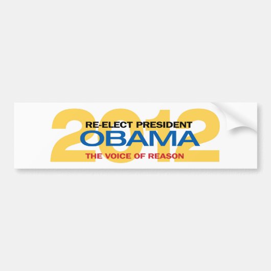 Herelecteer President Obama Bumpersticker (Voorkant)