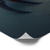 Heremietkreeft met Glanzende Zeeschelp Poster (Hoek)