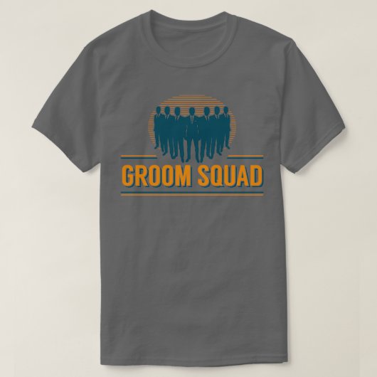 Heren Bachelorfeest Bruidegom Team Bruidsjonkers C T-shirt (Design voorkant)