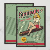 Heren Bachelorfeest Uitnodigingen (Voorkant / Achterkant)