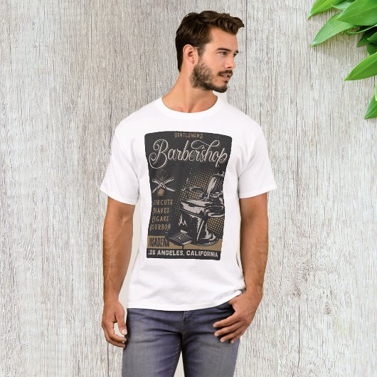 Heren Barbershop Retro Kapsels Scheren T-shirt
