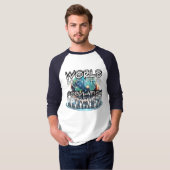 Heren Basic 3/4 Mouwen Raglan T-Shirt (Voorkant volledig)