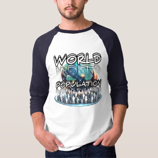 Heren Basic 3/4 Mouwen Raglan T-Shirt (Voorkant)