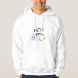 Heren Basic Eco-geïnspireerde “Wees de Verandering Hoodie