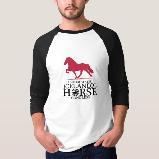 Heren basic raglan T-shirt met 3/4 mouwen (Voorkant)