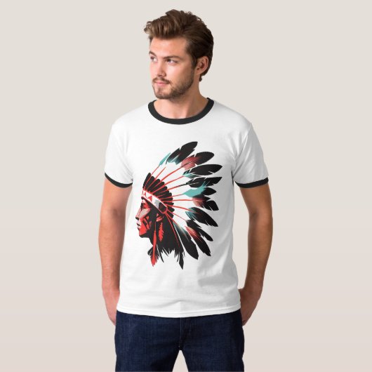 Heren Basic Ringer T-Shirt (Voorkant volledig)