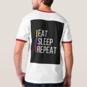 Heren Basic Ringer T-Shirt (Achterkant)