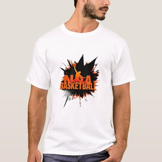 Heren Basic T-shirt BASKETBAL (Voorkant)