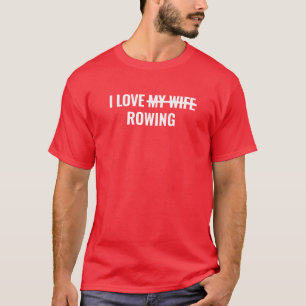 Heren Basic T-Shirt I Love Rowing