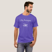 Heren Basic T-Shirt | Mijn Religie (Voorkant volledig)