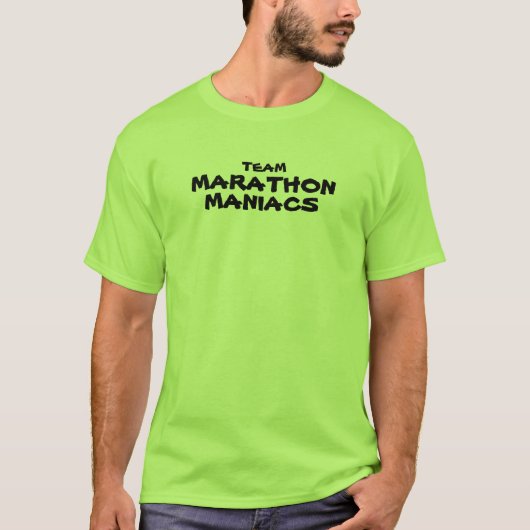 Heren Basic T-Shirt | Team Marathon Maniacs (Voorkant)