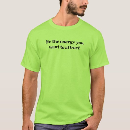 Heren Basic T-Shirt | Ware de energie? (Voorkant)