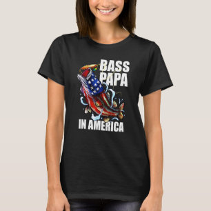 Heren Bass Papa In Amerika Bassissen Amerikaanse V T-shirt
