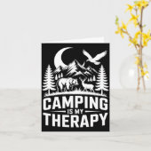 Heren beren kamperen is mijn therapie show kaart (Gele Bloem)