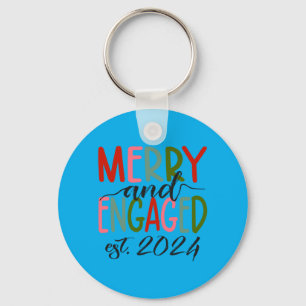 Heren Blij en Verliefd sinds 2024 Kerst Pyjama Sleutelhanger