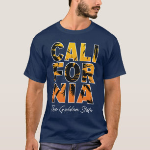 Heren California Palm Trees Gevulde Letters T-shir T-shirt