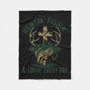 Heren camouflage geloof jagen vissen liefhebbende fleece deken