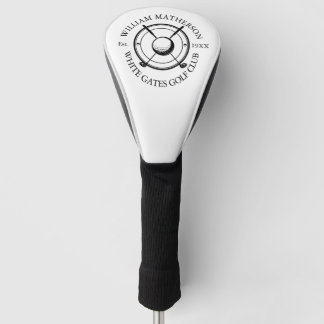 Heren Club Speler Team Golfer Wit Elegant Modern Golfheadcover