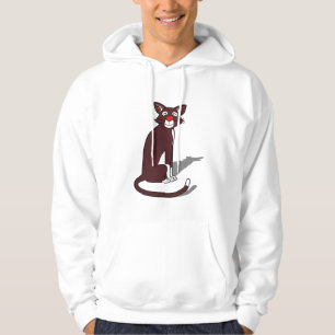 Heren Cute Brown Cat Graphic Hoodie Originele Ka
