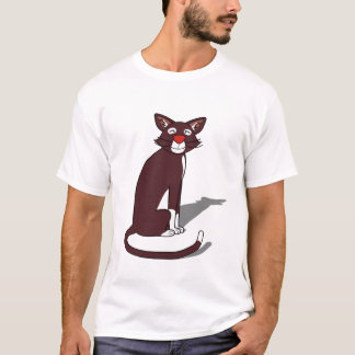 Heren Cute Brown Cat Graphic T-Shirt | Originele C