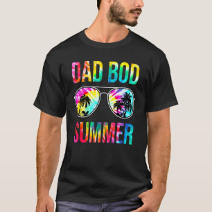 Heren Dad Bod Zomer Zonnebril Tie Dye Vakantie T-shirt
