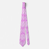 Heren Designer Ties Roze & Paarse Harten Stropdas (Voorkant)