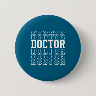 Heren Dokter Gelagde Tekst Medisch Ronde Button 5,7 Cm