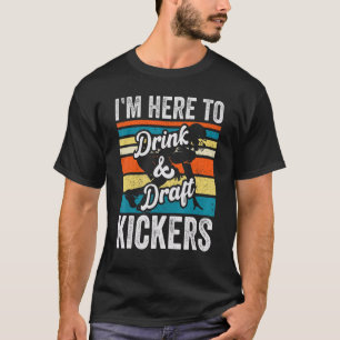 Heren Drink Draft Kickers Team Sport Fantasie Voet T-shirt