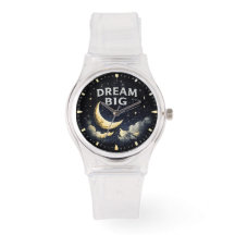 Heren Droom Groot Maan & Sterren Horloge