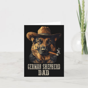 Heren Duitse Herdershond Vintage Hond Papa Vaderda Kaart