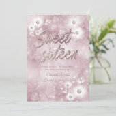 Heren elegant bokeh parelfloranje, zestien kaart (Staand voorkant)