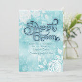 Heren elegant bokeh white rozen zoet zestien kaart (Staand voorkant)