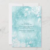 Heren elegant bokeh white rozen zoet zestien kaart (Achterkant)