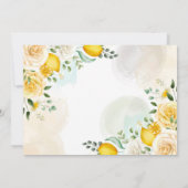 Heren Gele Roses Lemons Weddenschap Bedankt kaarte Kaart (Achterkant)