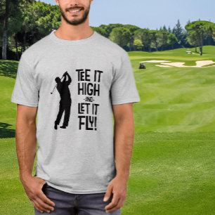 Heren Golfer Golf Humor Grappige Sport Quote Zwart T-shirt