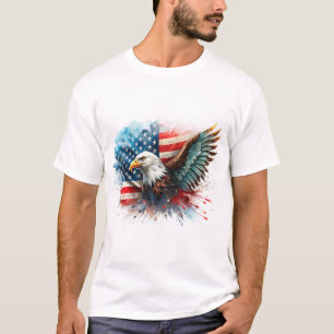 Heren grote patriottische T-shirt