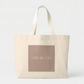 Heren & Heren Typografie Beige Grote Tote Bag