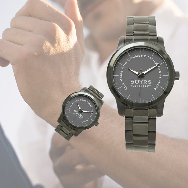 Heren horloge gepersonaliseerd pensioen nieuwe baa (Creator heeft geüpload)