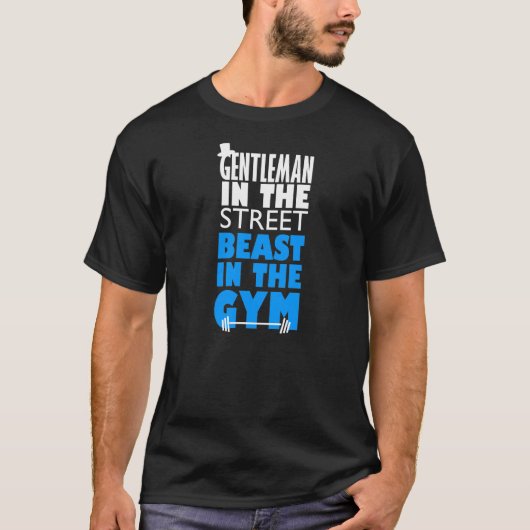 Heren in het straatbeest in het Gym T-Shirt (Voorkant)