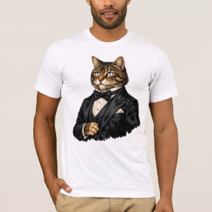 Heren Kat Smoking T-Shirt