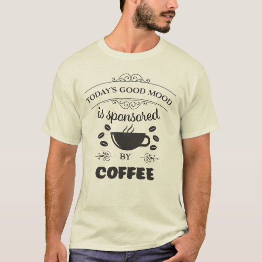 Heren koffie T-shirt (Voorkant)