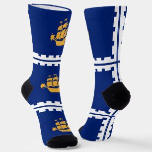 Heren kousen met vlag van Quebec City Sokken