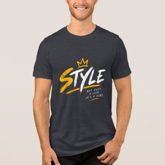 Heren Kroon Grafische Stijl Typografie Zwarte T-Sh Tri-Blend Shirt