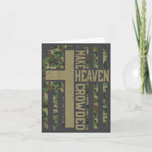 Heren Make Heaven Crowded Camo Christelijk Patriot Kaart