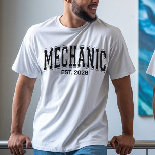 Heren mechanicienshemd, op maat gemaakte Vaderdags T-shirt