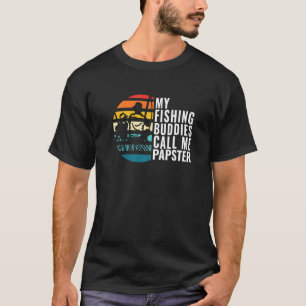 Heren Mijn Visvrienden Noemen Me Papster Visser T-shirt